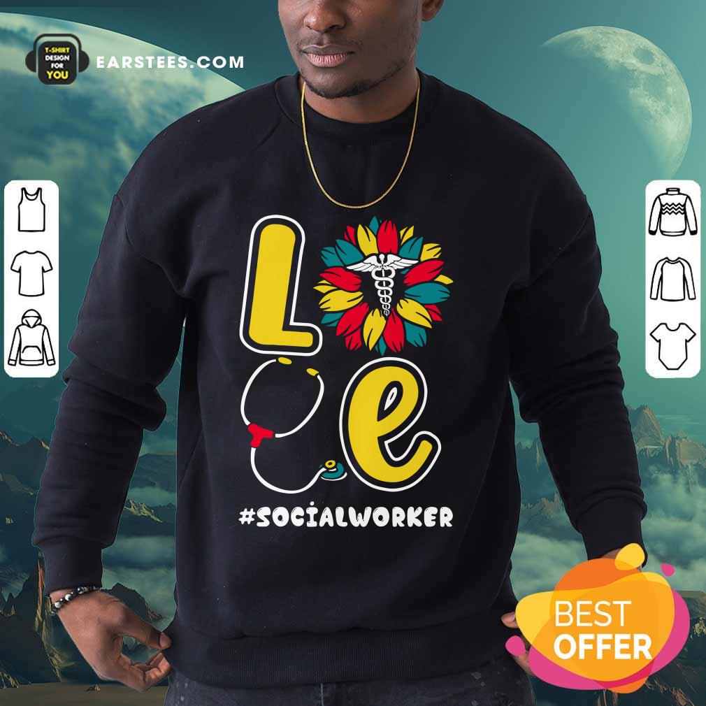 Love Nurse Medical Stethoscope Social Worker Shirt - Image 3