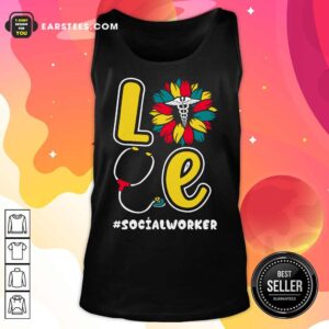 Alternative view of Love Nurse Medical Stethoscope Social Worker Shirt