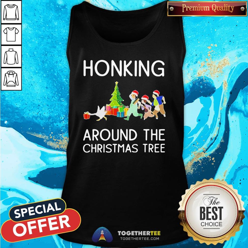 Cute Honking Around The Christmas Tree Shirt - Image 3