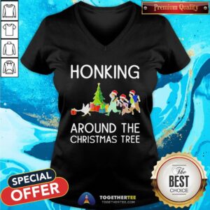 Alternative view of Cute Honking Around The Christmas Tree Shirt