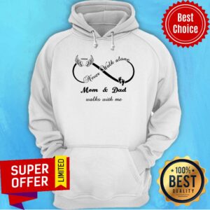 Alternative view of Infinity Sign Wings Never Walk Alone Mom And Dad With Me Paw Shirt
