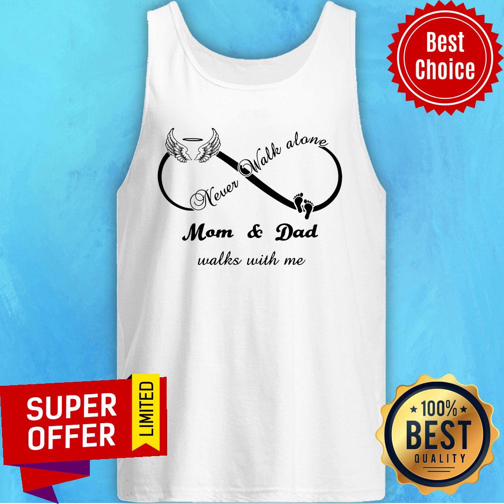 Infinity Sign Wings Never Walk Alone Mom And Dad With Me Paw Shirt - Image 4