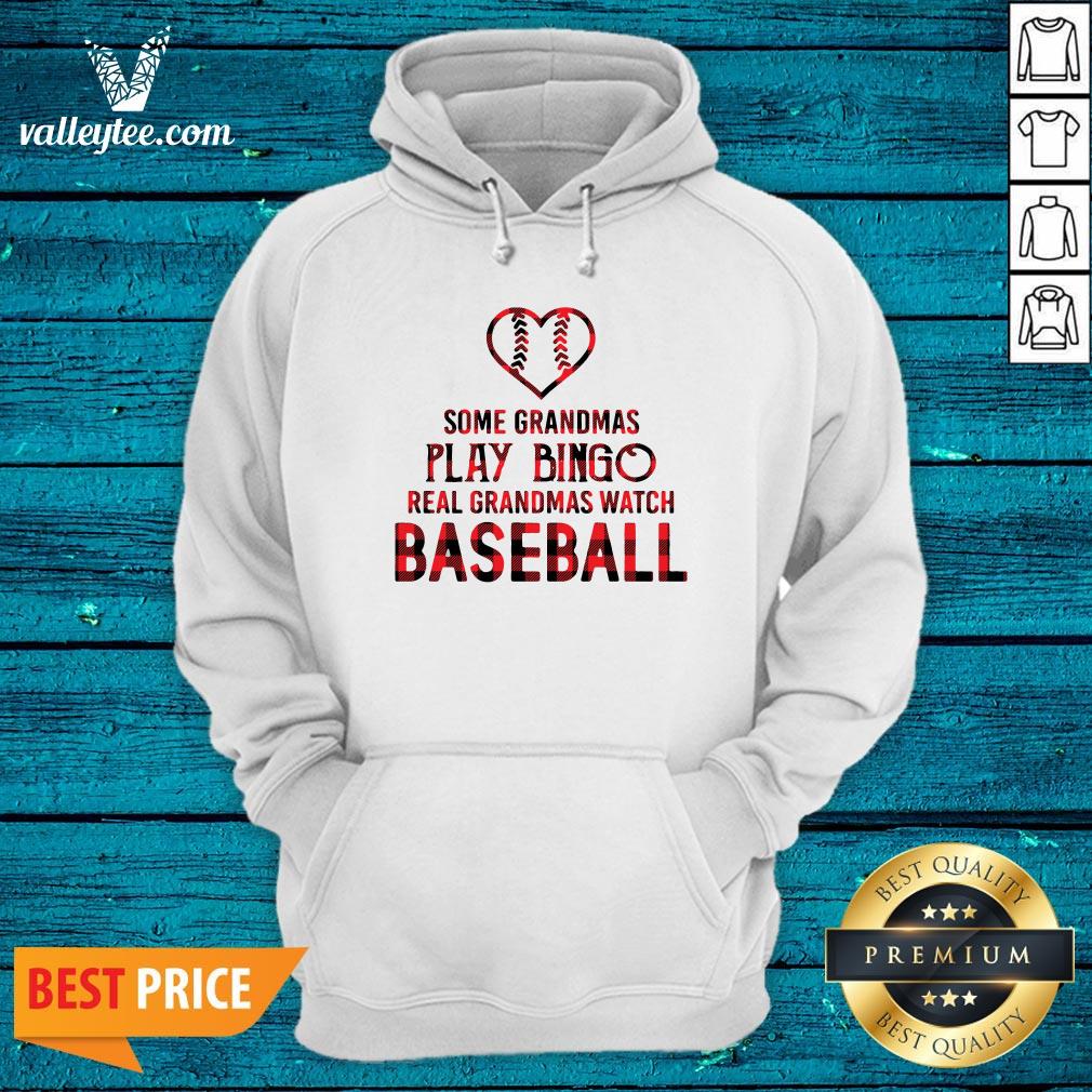 Some Grandma Play Bingo Real Grandma Watch Baseball Shirt - Image 3