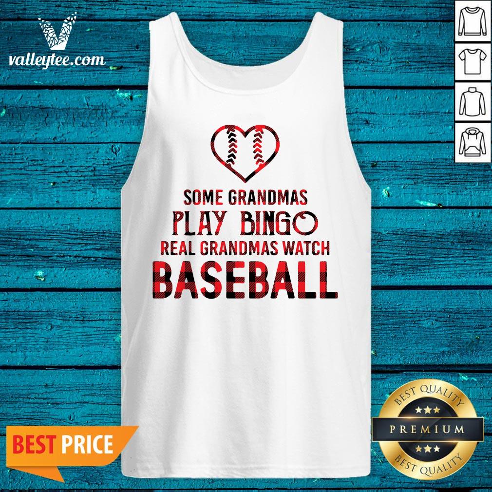 Some Grandma Play Bingo Real Grandma Watch Baseball Shirt - Image 5