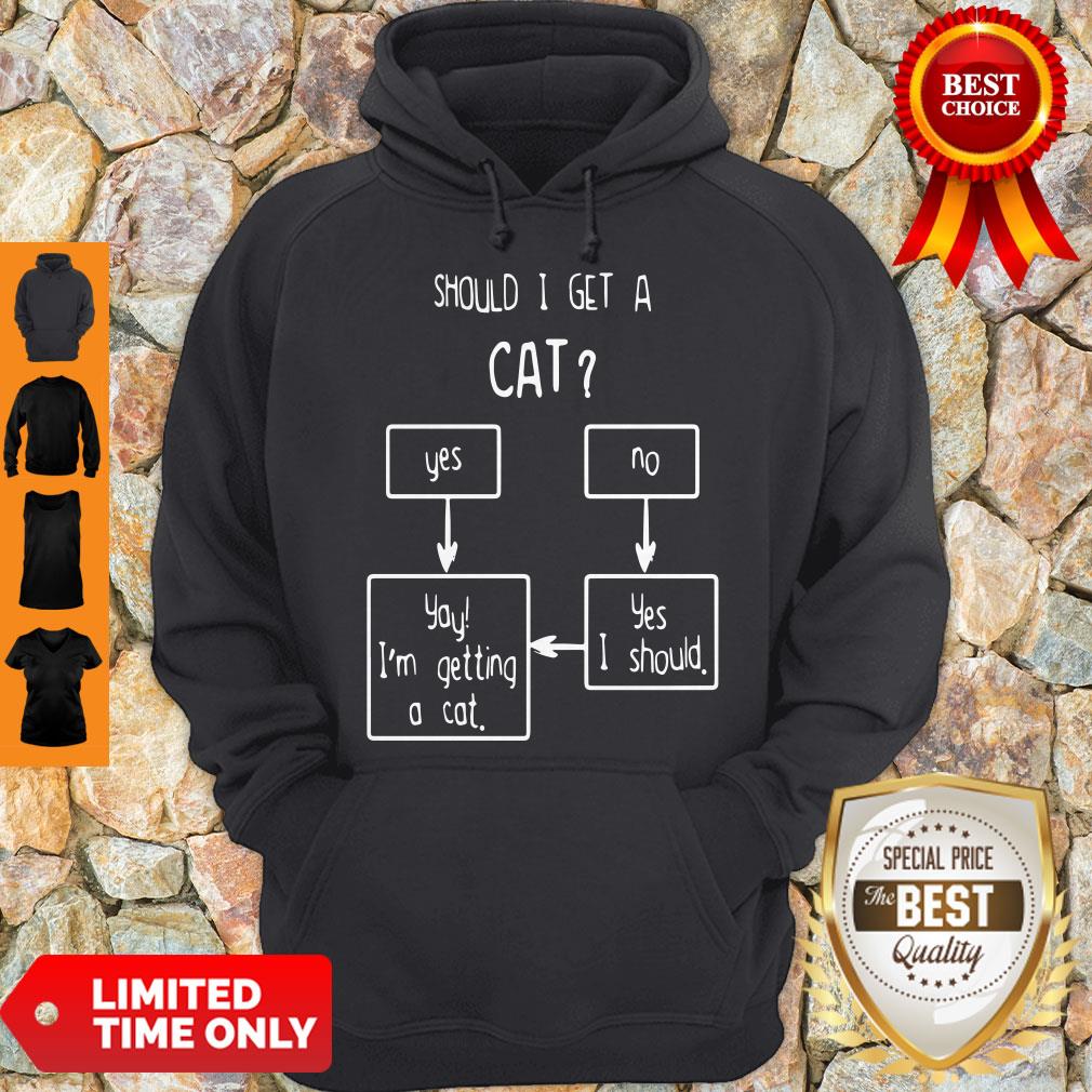Official Should I Get A Cat Yes Or No Shirt - Image 2