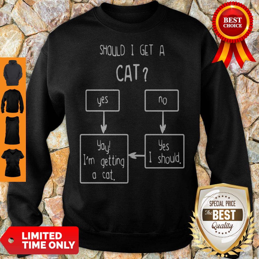 Official Should I Get A Cat Yes Or No Shirt - Image 5