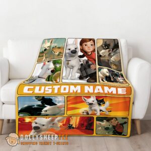 Alternative view of Good Hot Disney Bolt Cartoon Bolt And Penny Blanket Fleece Customized Blanket