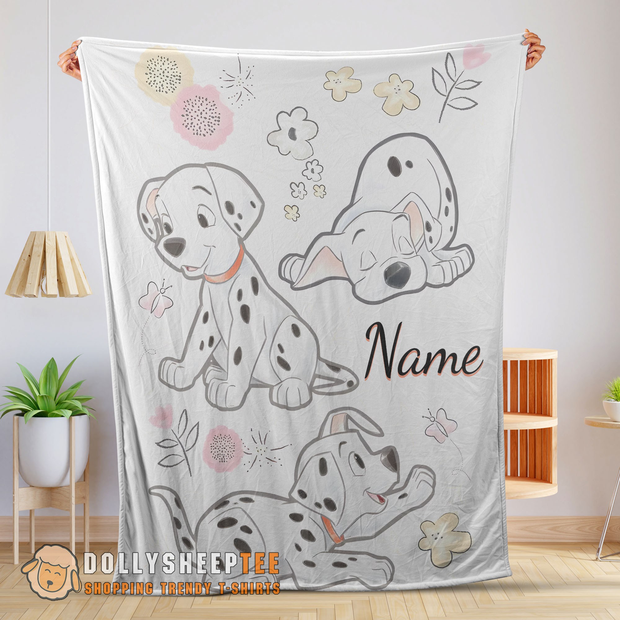 Perfect Cute Disney Cartoon 101 Dalmatians Cute Blanket Fleece Customized Blanket