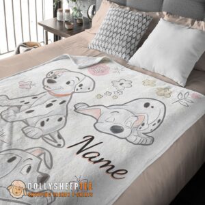 Alternative view of Perfect Cute Disney Cartoon 101 Dalmatians Cute Blanket Fleece Customized Blanket