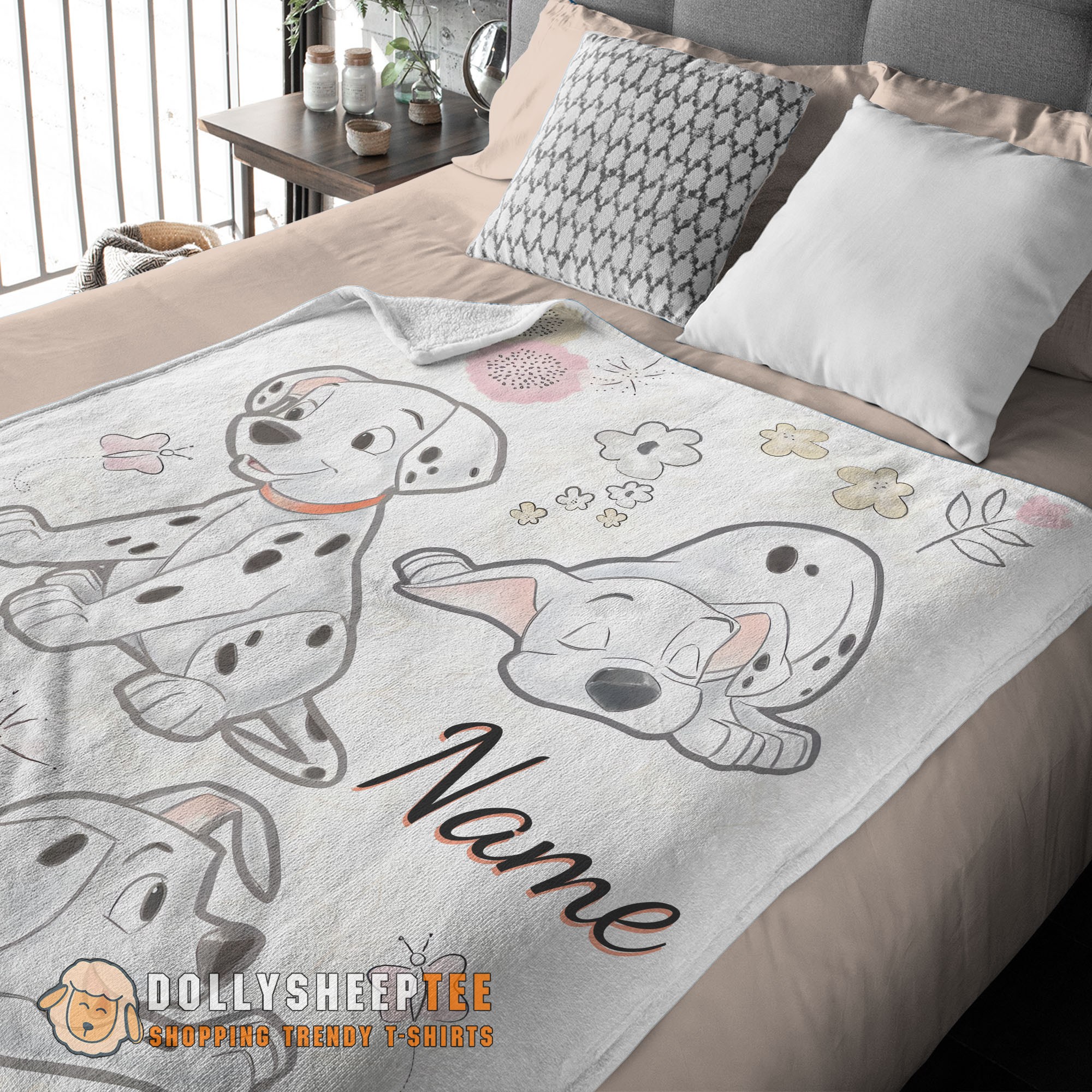 Perfect Cute Disney Cartoon 101 Dalmatians Cute Blanket Fleece Customized Blanket - Image 2