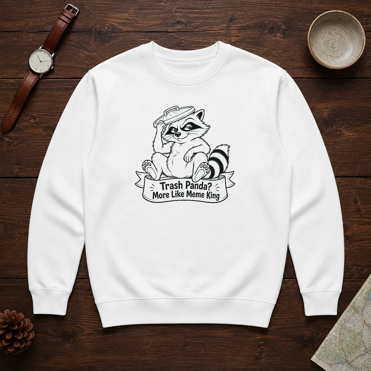 Official Cheeky Jimothy Viral Raccoon Trash Panda Line Art Shirt - Image 7