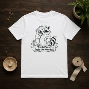 Official Cheeky Jimothy Viral Raccoon Trash Panda Line Art Shirt