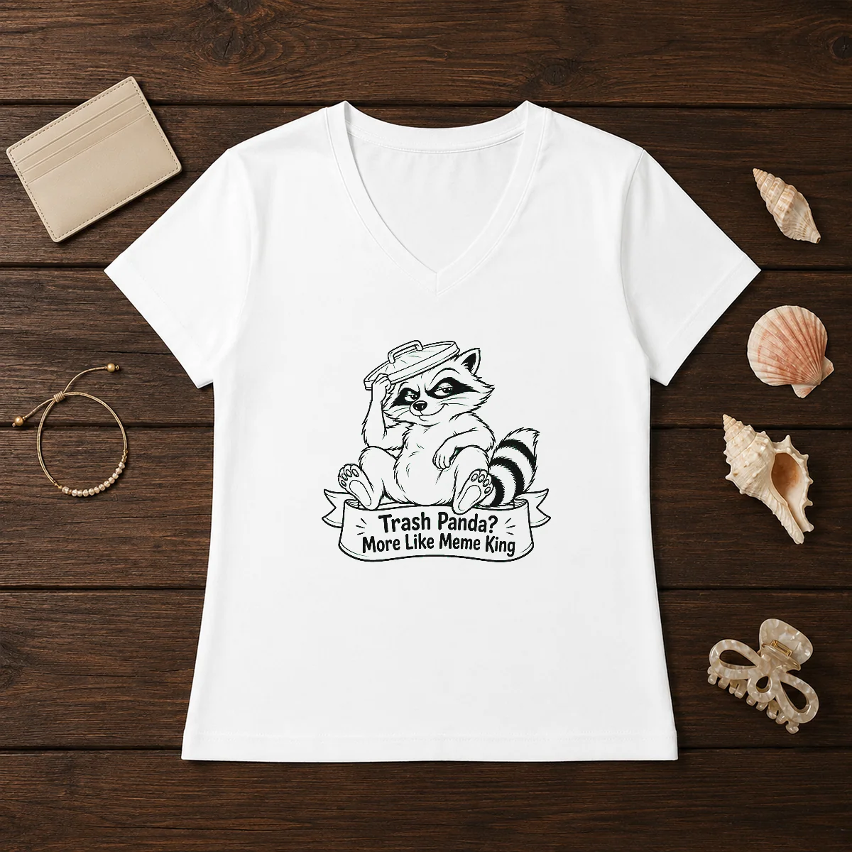 Official Cheeky Jimothy Viral Raccoon Trash Panda Line Art Shirt - Image 2