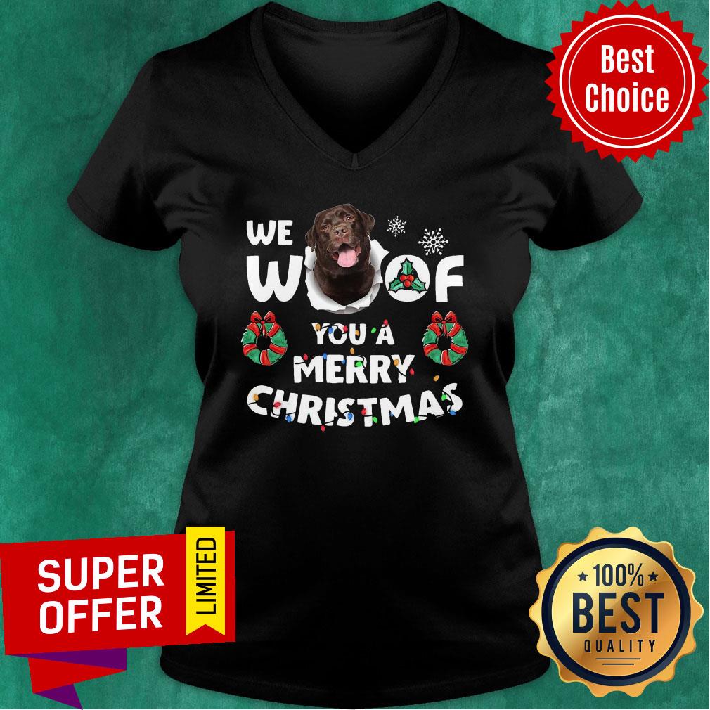 Top Labrador Retriever We Woof You A Merry Christmas Shirt - Image 2