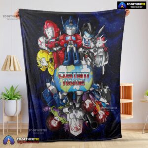 Official Transformers Team Chibi Cute Fleece Blanket Customize Blanket