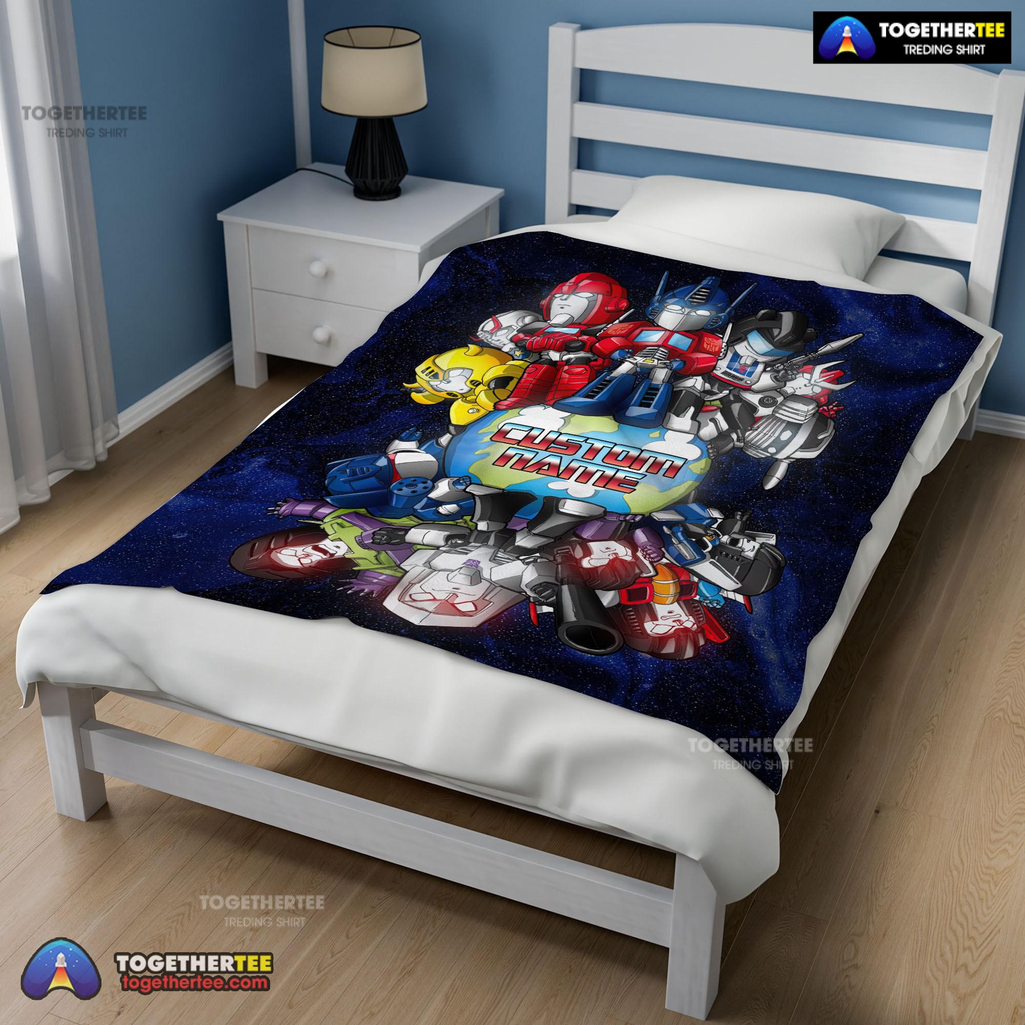 Official Transformers Team Chibi Cute Fleece Blanket Customize Blanket - Image 2