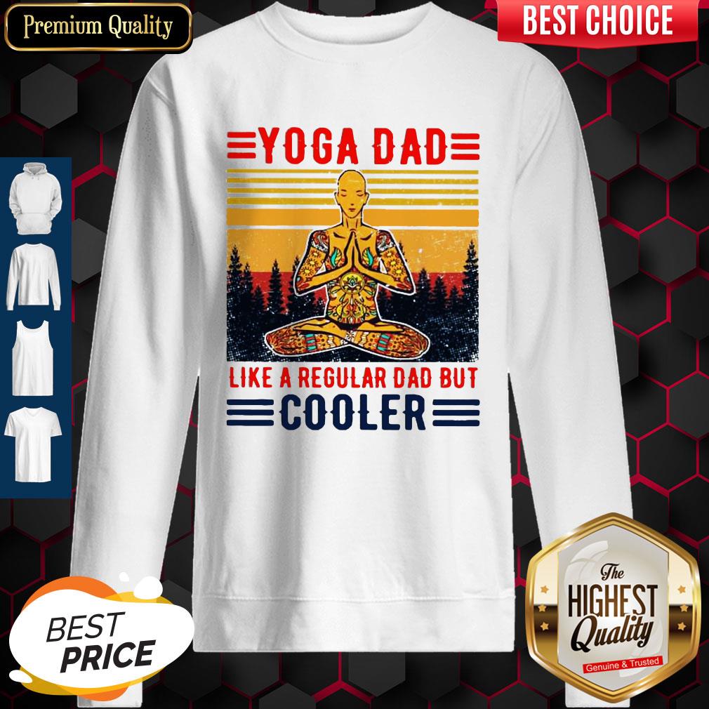 Hippie Yoga Dad Like A Regular Dad But Cooler Vintage Shirt - Image 4