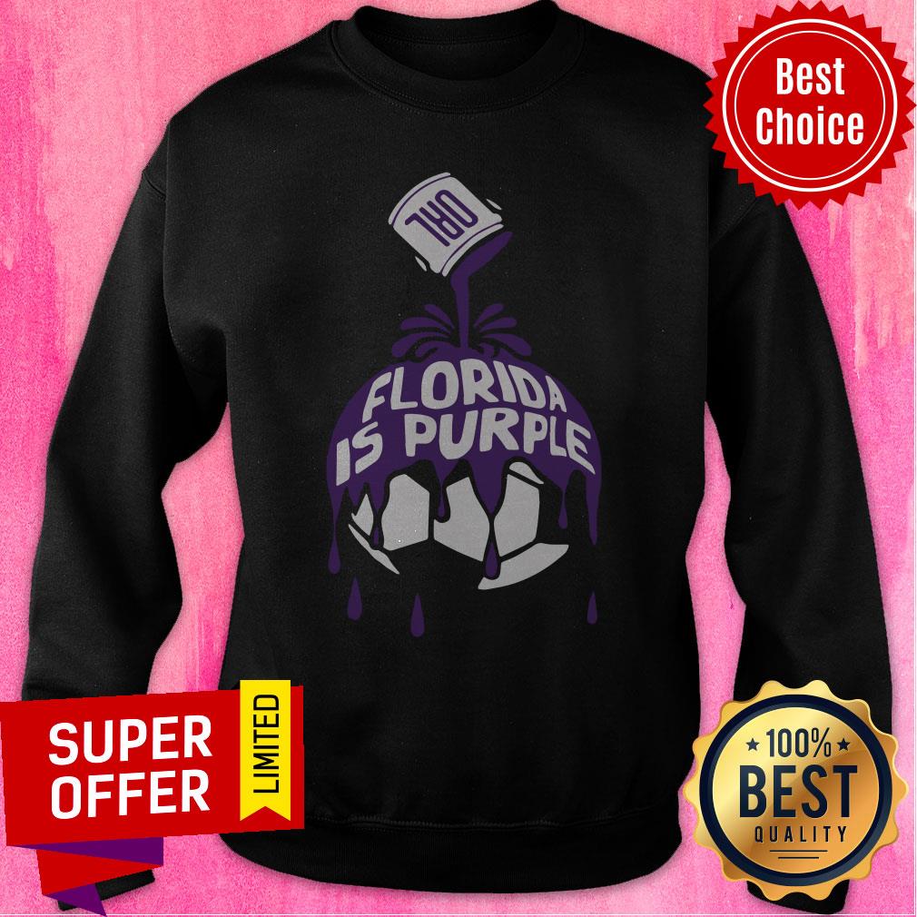 Nice Florida Is Purple Shirt - Image 2