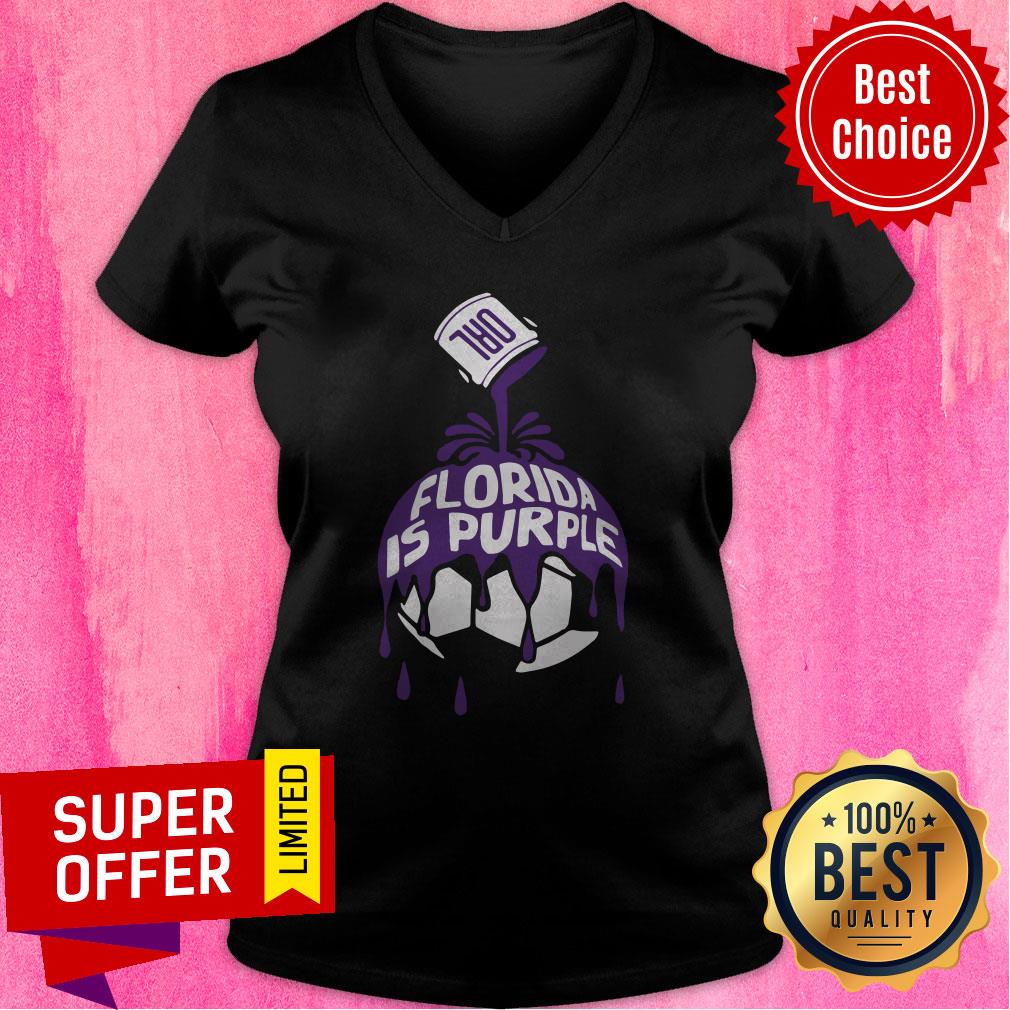 Nice Florida Is Purple Shirt - Image 3