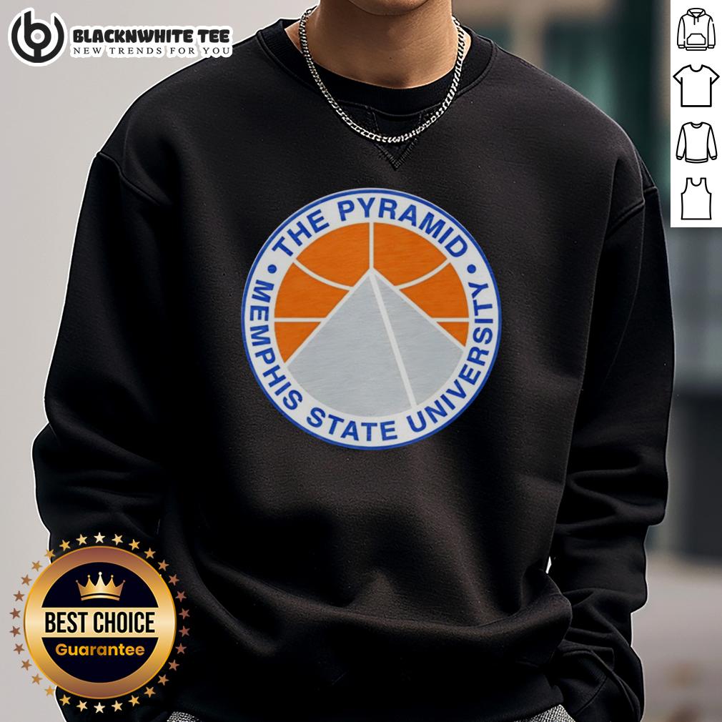 Good The Pyramid Memphis State University Basketball Logo T-Shirt - Image 5