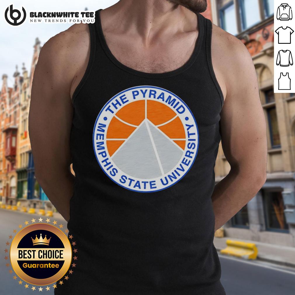 Good The Pyramid Memphis State University Basketball Logo T-Shirt - Image 4
