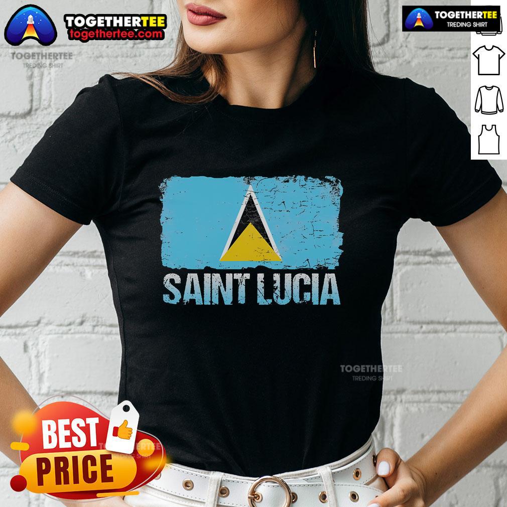 Official Saint Lucia Flag T-Shirt - Image 3