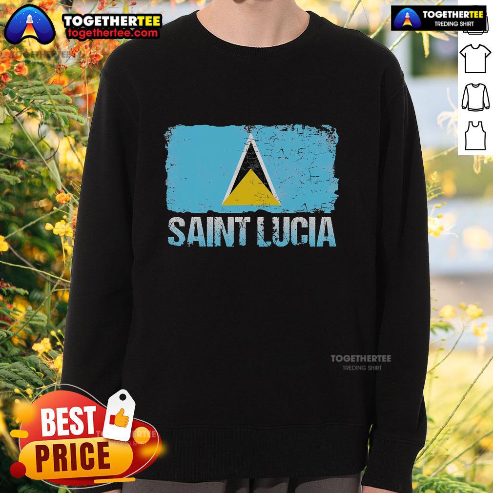 Official Saint Lucia Flag T-Shirt - Image 5