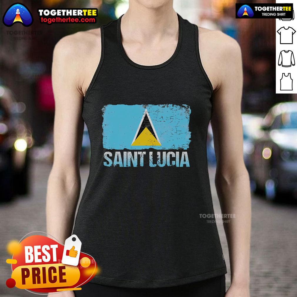 Official Saint Lucia Flag T-Shirt - Image 4