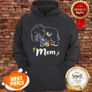 Alternative view of Nice Autism Awareness Support Mom Elephant Gift Shirt