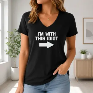 Alternative view of Pretty I'm With This Idiot Shirt