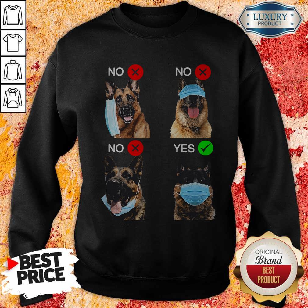German Shepherd Dogs Right Way To Wear Mask Shirt - Image 4