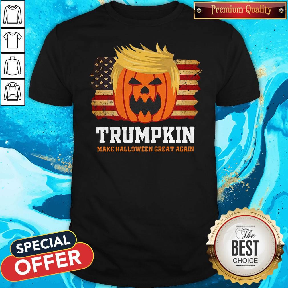 Trumpkin Make Halloween Great Again American Flag Halloween Shirt