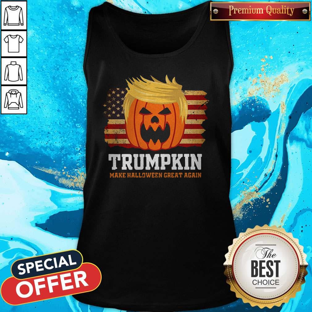 Trumpkin Make Halloween Great Again American Flag Halloween Shirt - Image 3