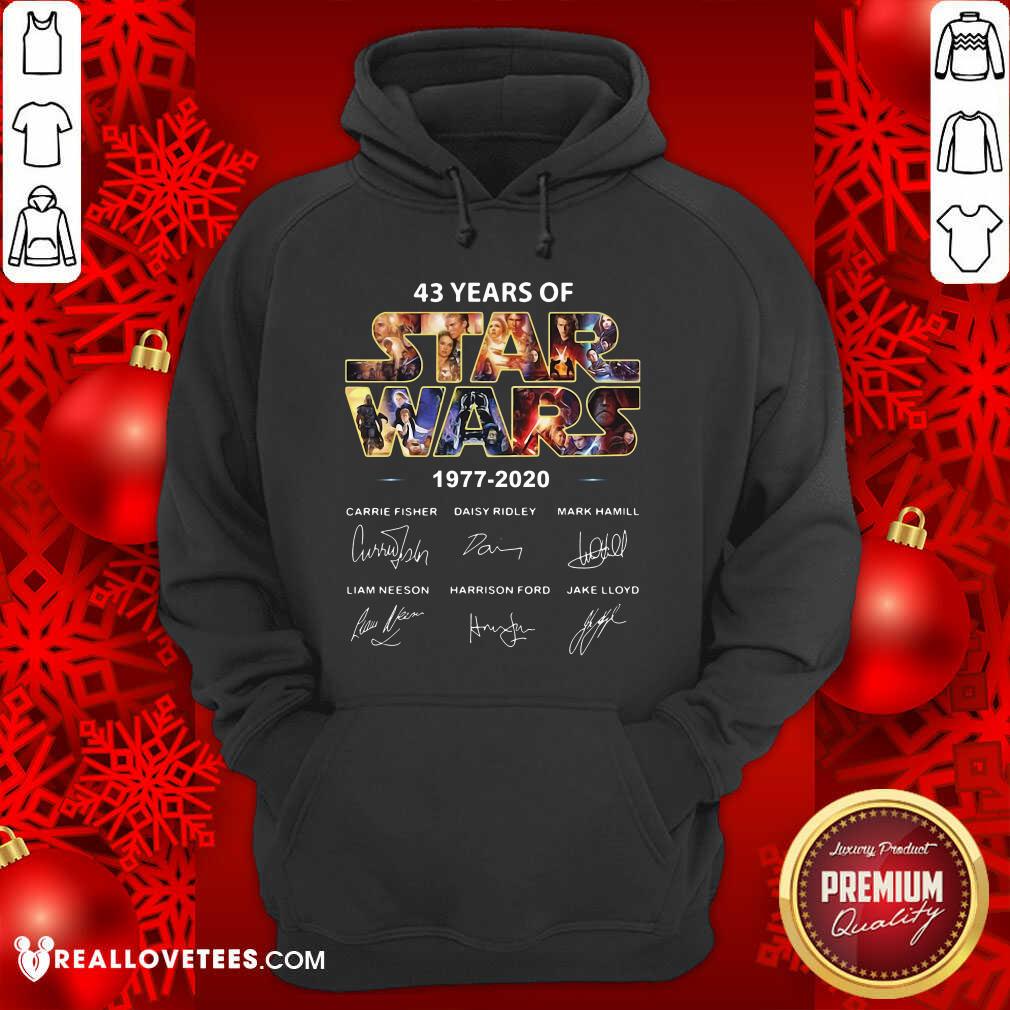 Pretty 43 Years 1977 2020 Star Wars Signatures Shirt - Image 4