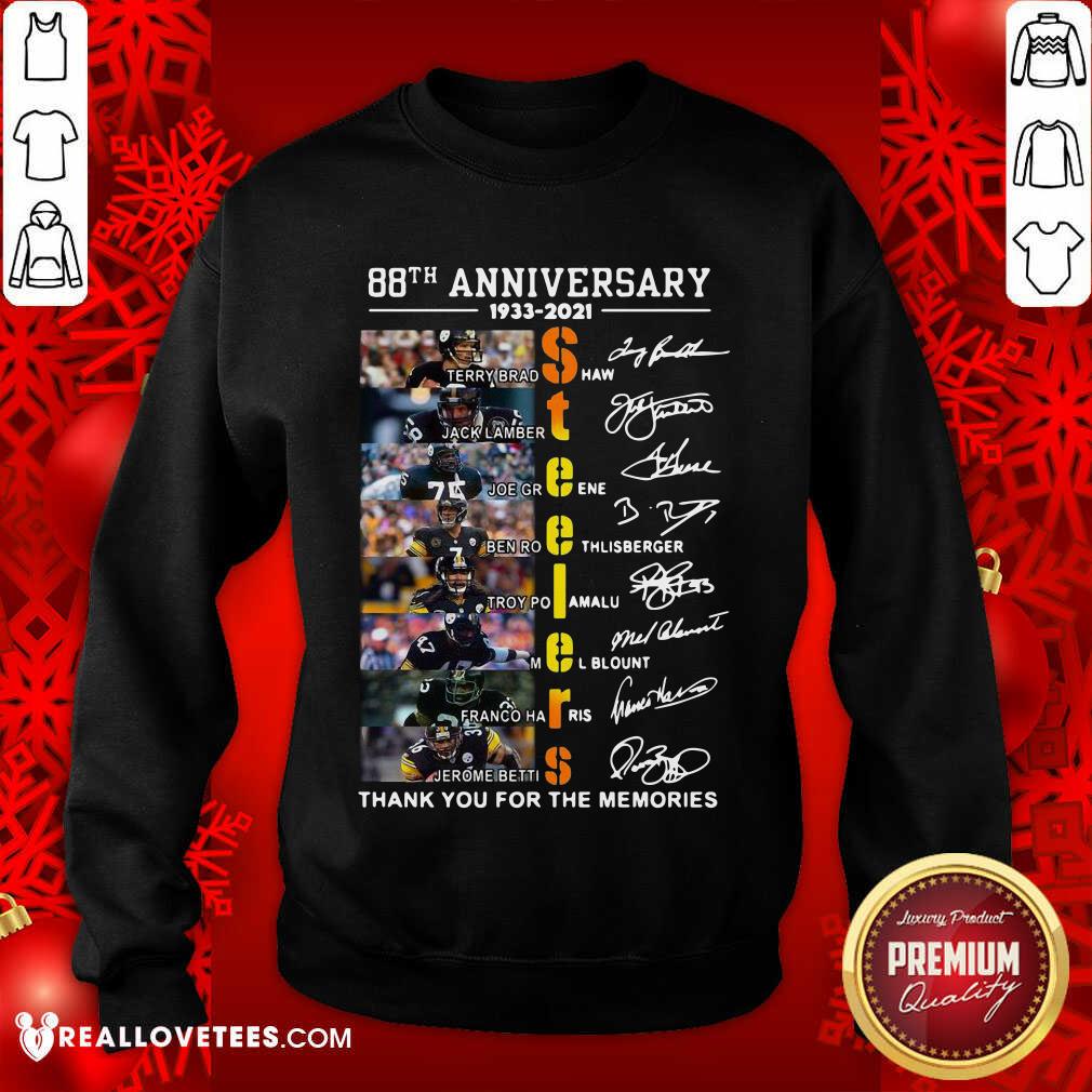 So Pittsburgh Steelers 88th Anniversary Thank You For The Memories Signatures Shirt - Image 3