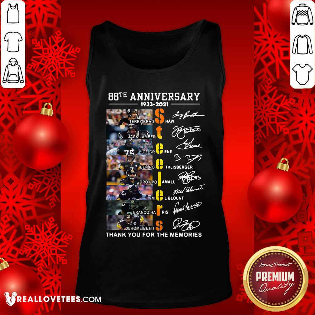 So Pittsburgh Steelers 88th Anniversary Thank You For The Memories Signatures Shirt - Image 2