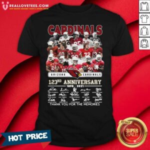 Top St Louis Cardinals 123rd Anniversary Thank You For The Memories Signatures Shirt