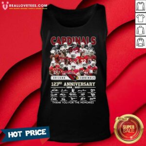 Alternative view of Top St Louis Cardinals 123rd Anniversary Thank You For The Memories Signatures Shirt