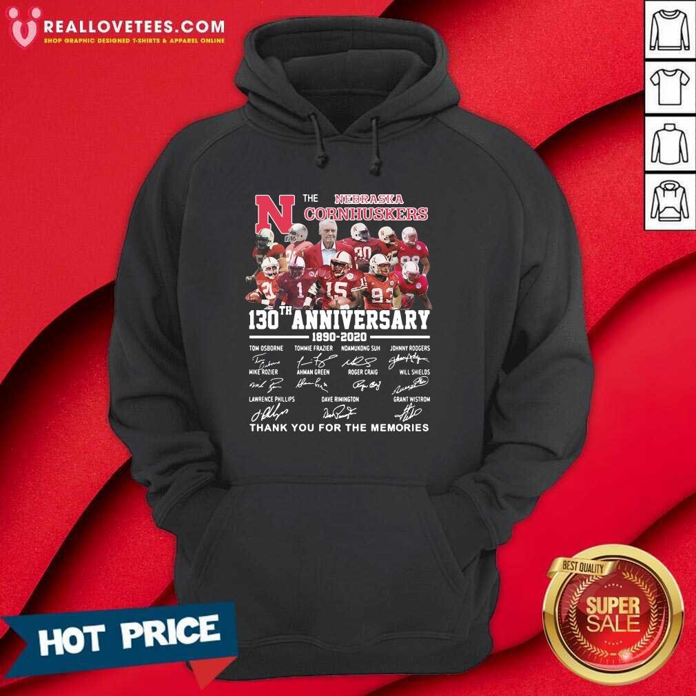Vip Nebraska Cornhuskers 130th Anniversary Thank You For The Memories Signatures Shirt - Image 4