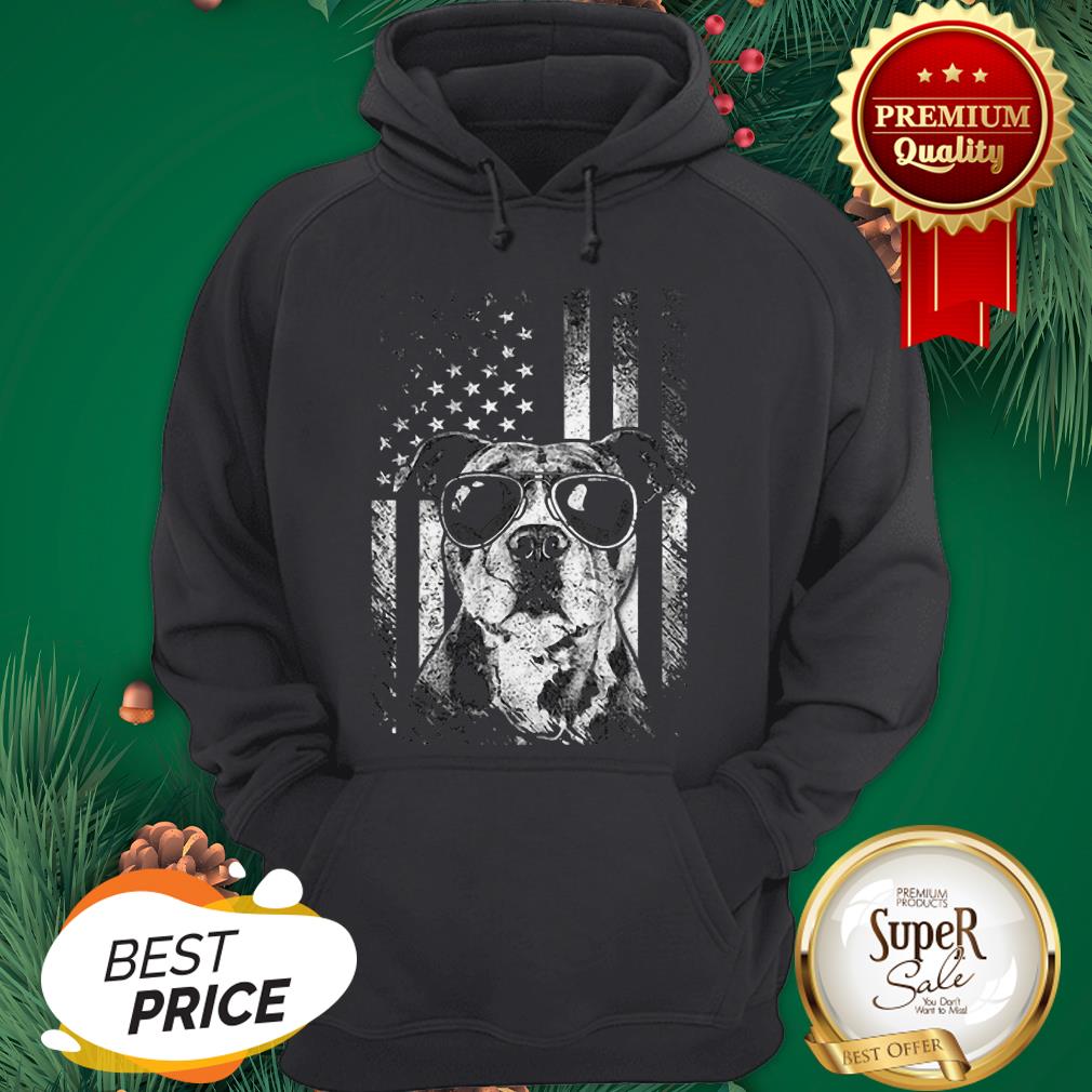 Official American Flag Pitbull Sunglass Shirt - Image 5