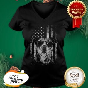 Alternative view of Official American Flag Pitbull Sunglass Shirt