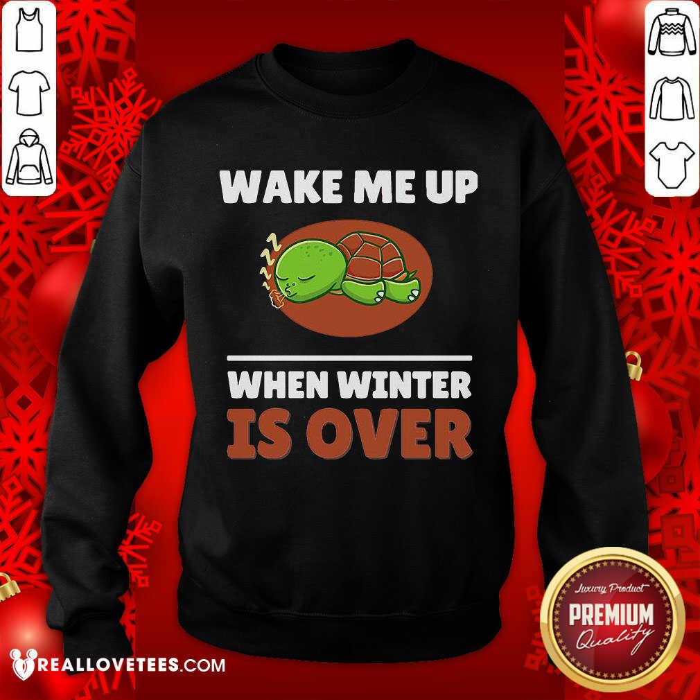 Super Turtle Wake Me Up When Winter Is Over Shirt - Image 3