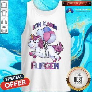 Alternative view of Ich Kann Fliegen With Balloons Unicorn Birthday Girl Shirt