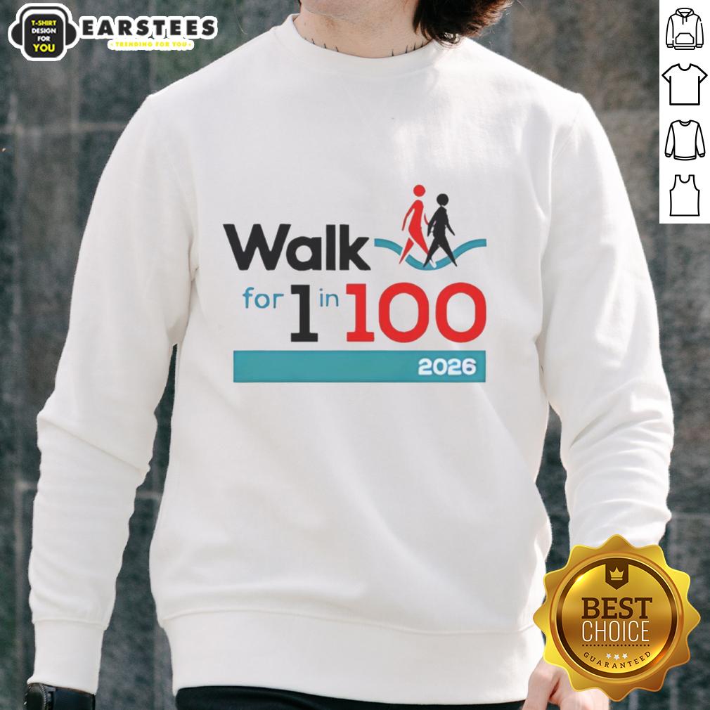 Nice Walk For 1 In 100 2026 Event Awareness Campaign T-Shirt - Image 5