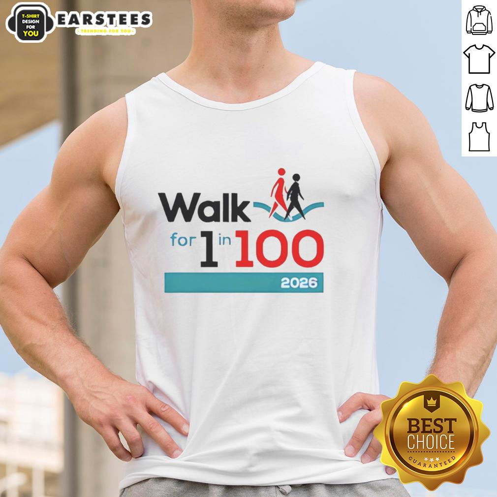 Nice Walk For 1 In 100 2026 Event Awareness Campaign T-Shirt - Image 4