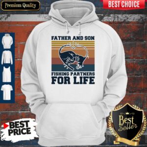 Alternative view of Nice Father And Son Fishing Partners For Life Hand Heart Vintage Shirt