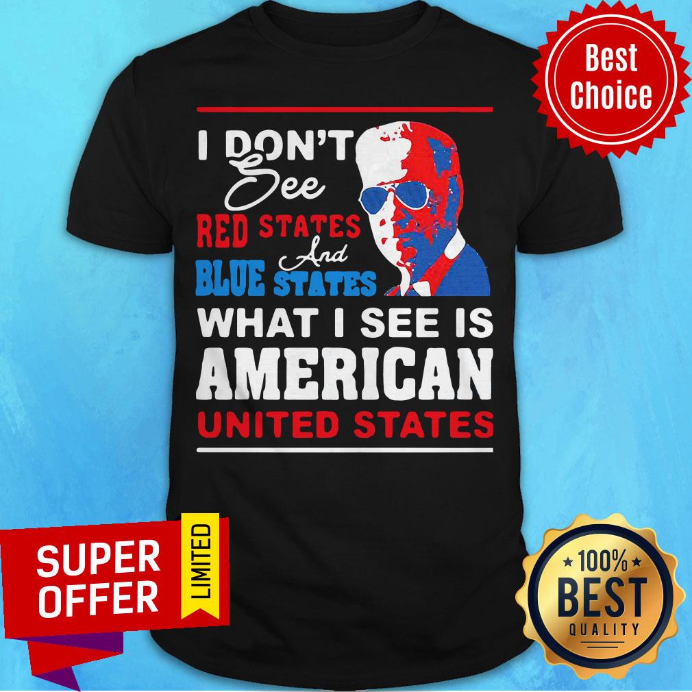 Nice I Don’T See Red States And Blue States I See American United States Shirt