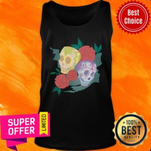 Couple Rose Day Of The Dead Dia De Muertos Sugar Skull Shirt