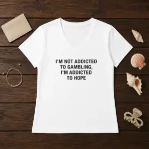 Alternative view of Good Im Not Addicted To Gambling Im Addicted To Hope Shirt