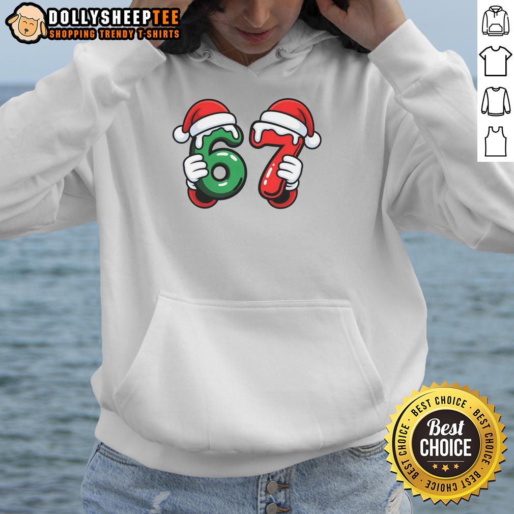 Nice Christmas 67 Santa Hands Meme 6-7 Sixty Seven T-Shirt - Image 2